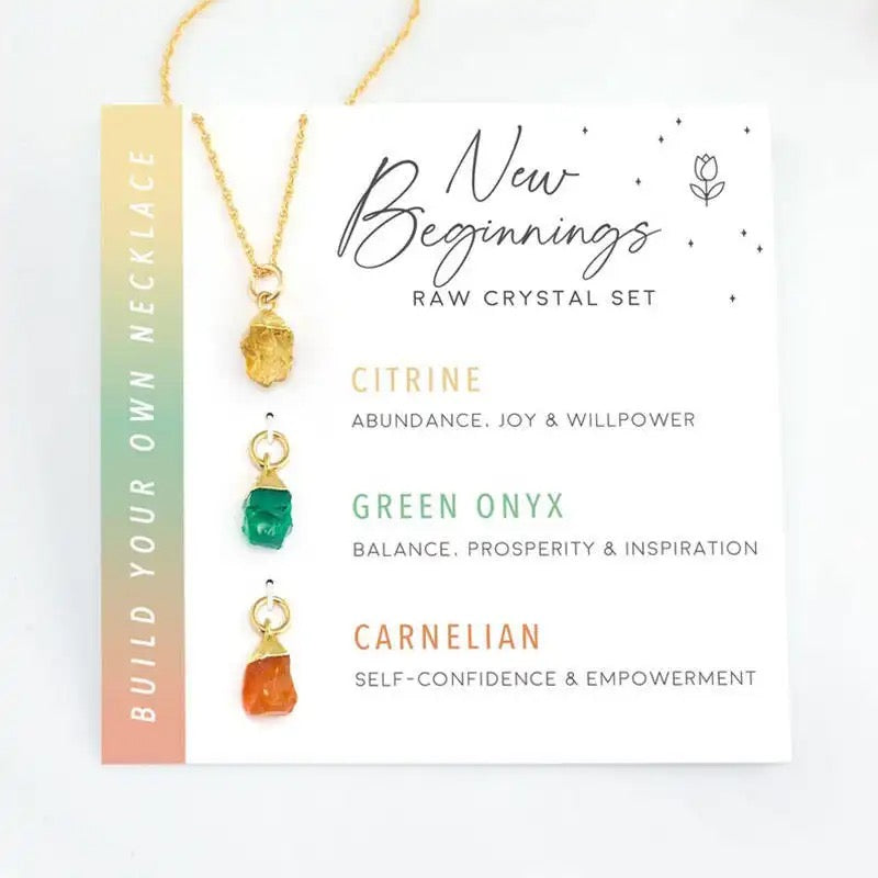 Affirmations-Halskette aus Rohkristall – Schmuck mit positiver Energie