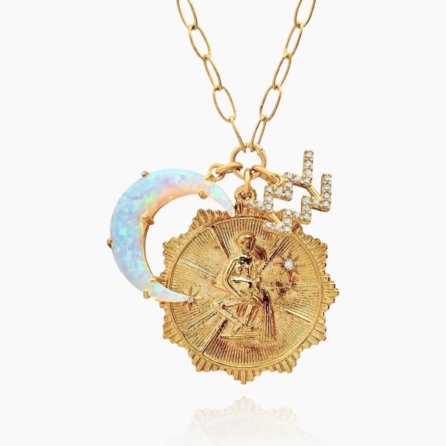 Sternzeichen Opal Halskette