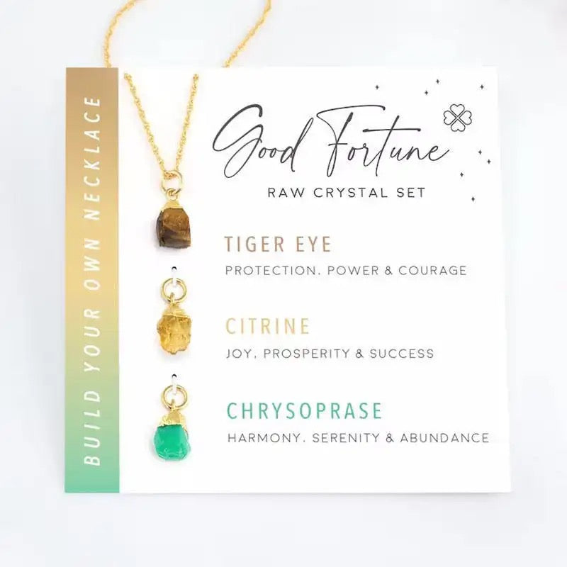 Affirmations-Halskette aus Rohkristall – Schmuck mit positiver Energie
