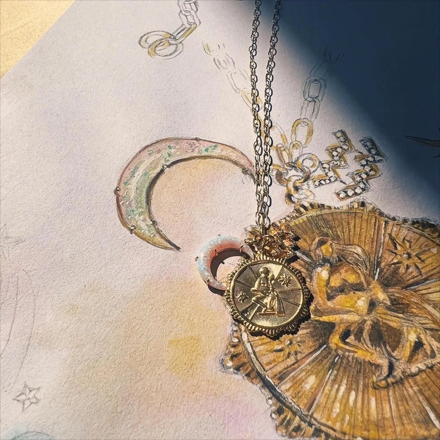 Sternzeichen Opal Halskette