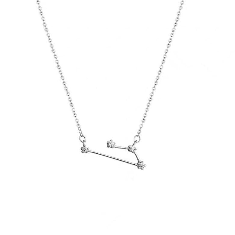 Zodiac Constellation Jewelry Set in Sterling Silver | Earrings + Necklace
