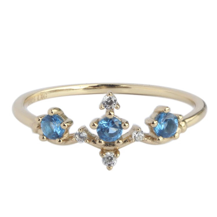 Sapphire Ring – Blue Gem Ring in 925 Sterling Silver
