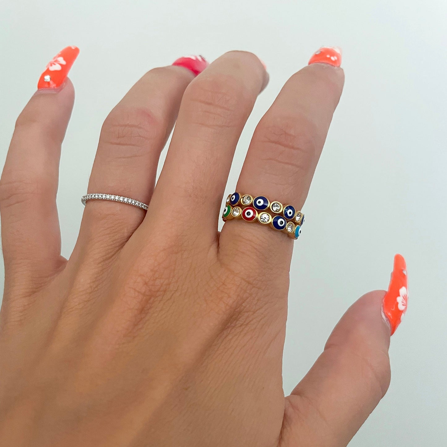 Evil Eye Adjustable Ring