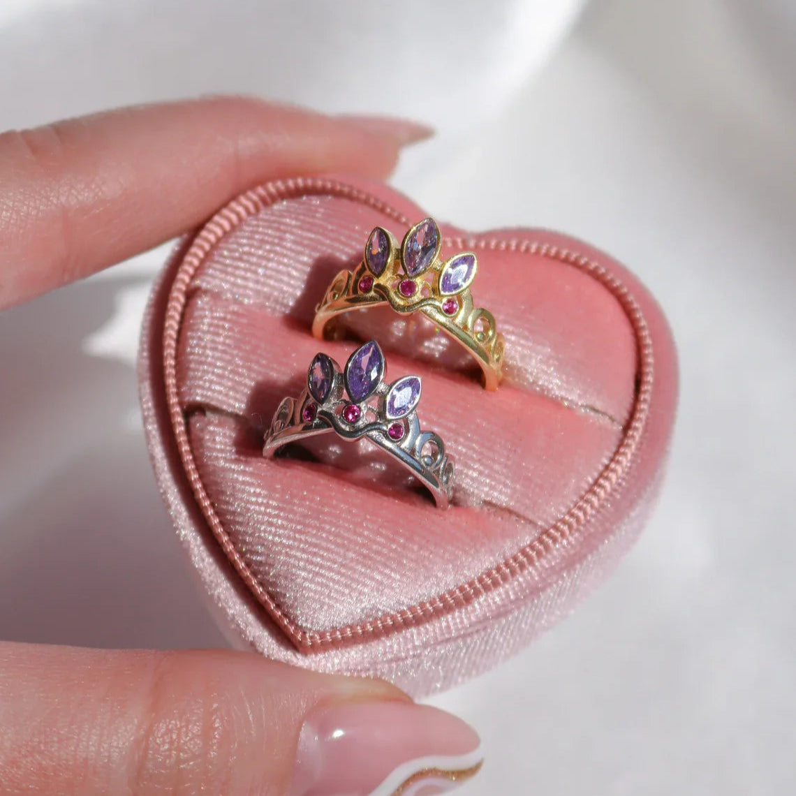 Adjustable Fairy Tale Jewelry Crown Ring