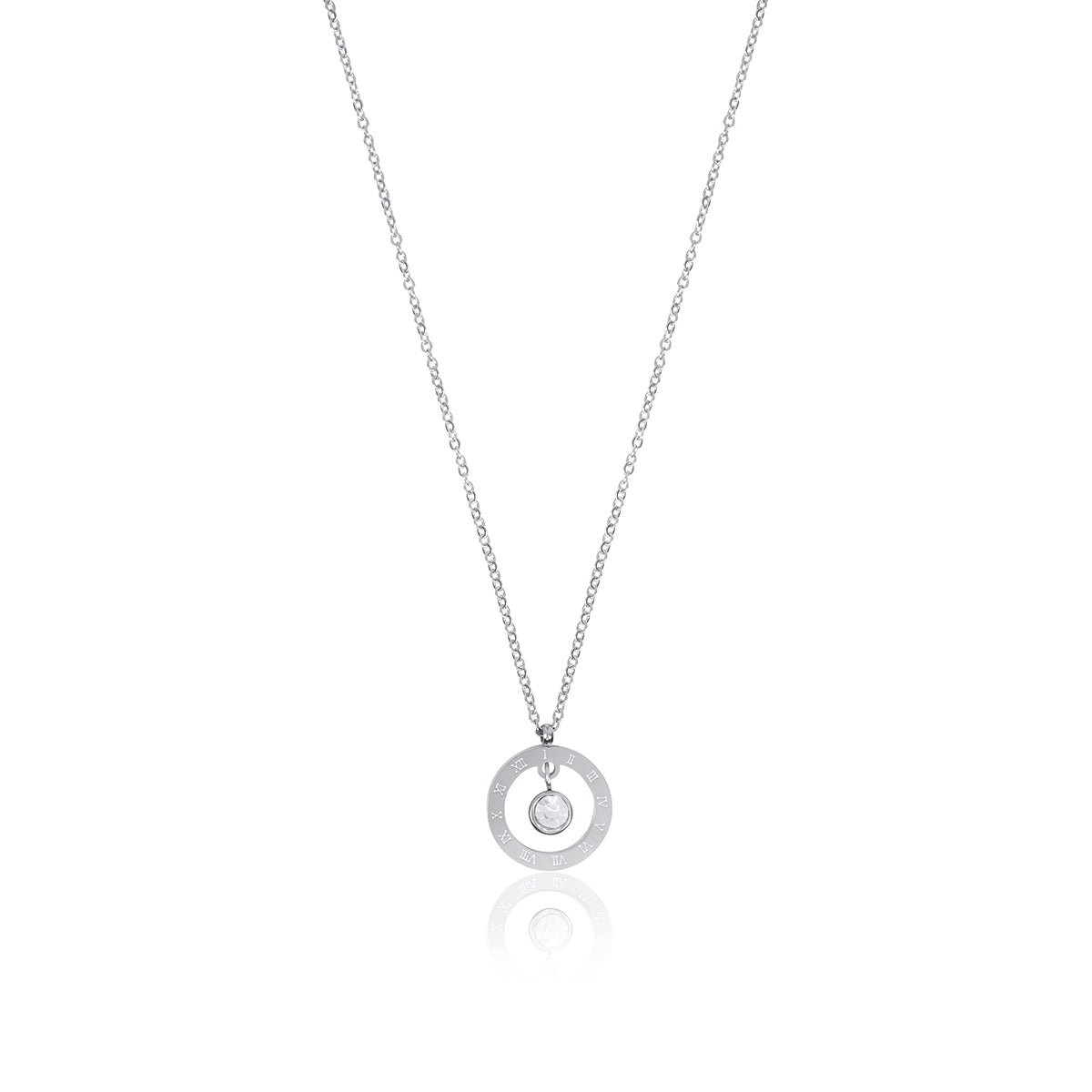 Alea Numeral Halskette Silber – Vorderansicht