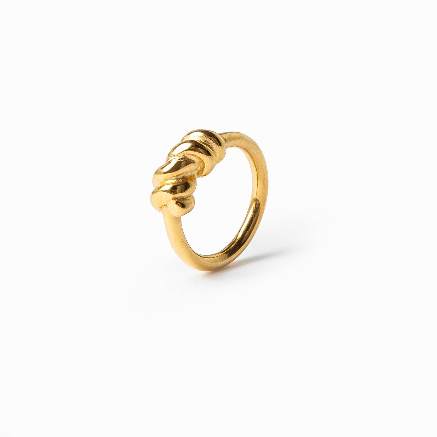 Barbed Wire Ring Gold – Vorderansicht