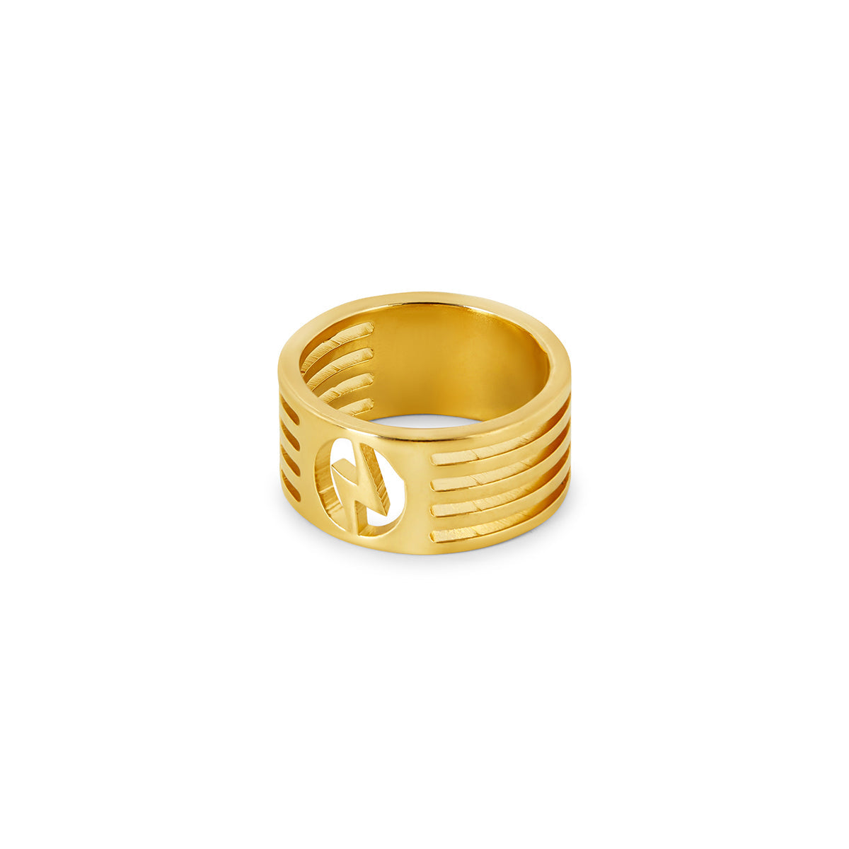 Blitz Cut-Out Ring Gold – Vorderansicht