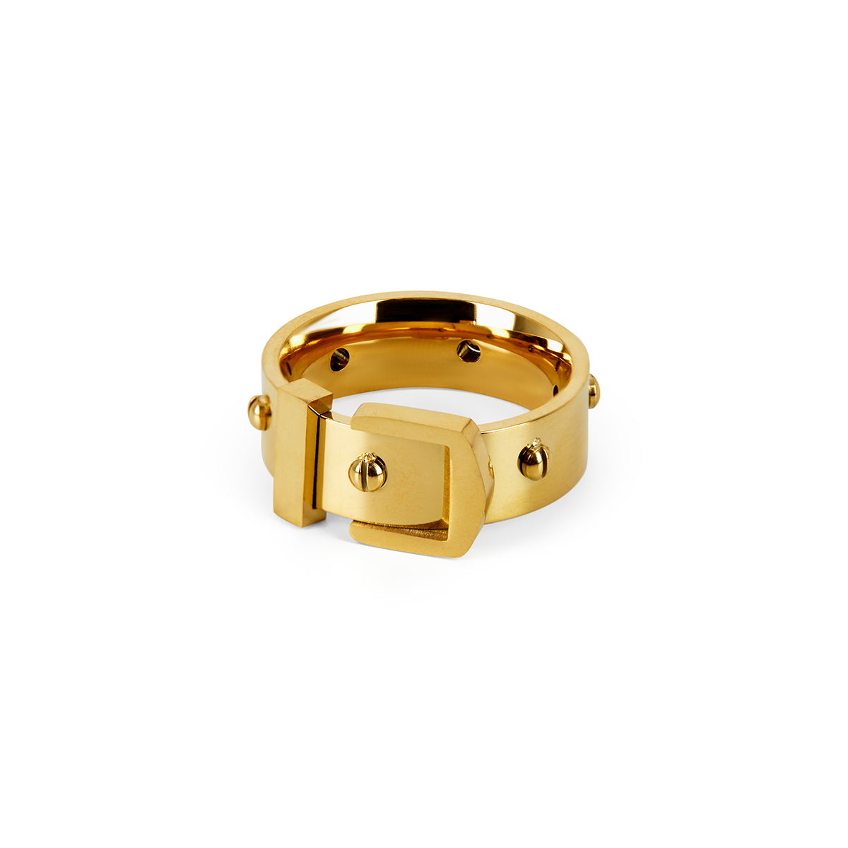 Buckle Ring Gold – Vorderansicht