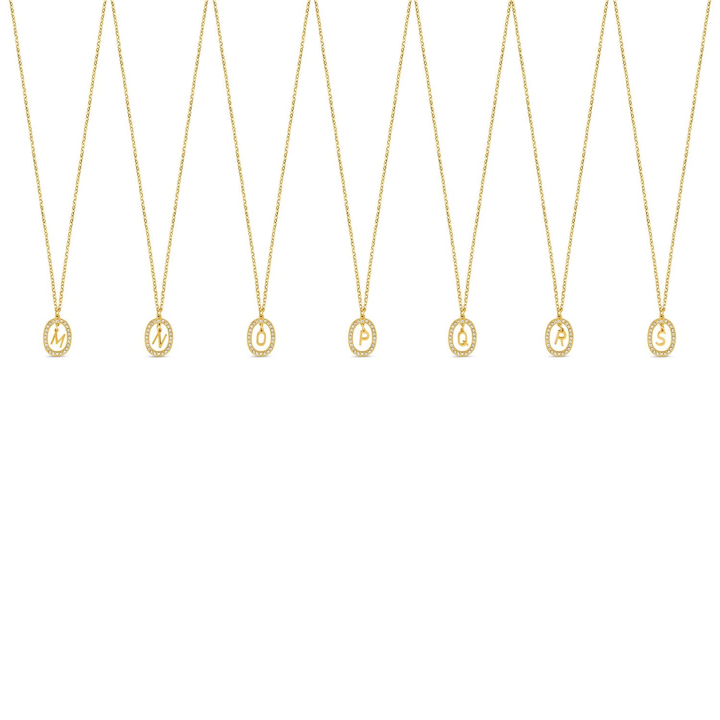Chandelier Initial Halskette Gold in Geschenkbox