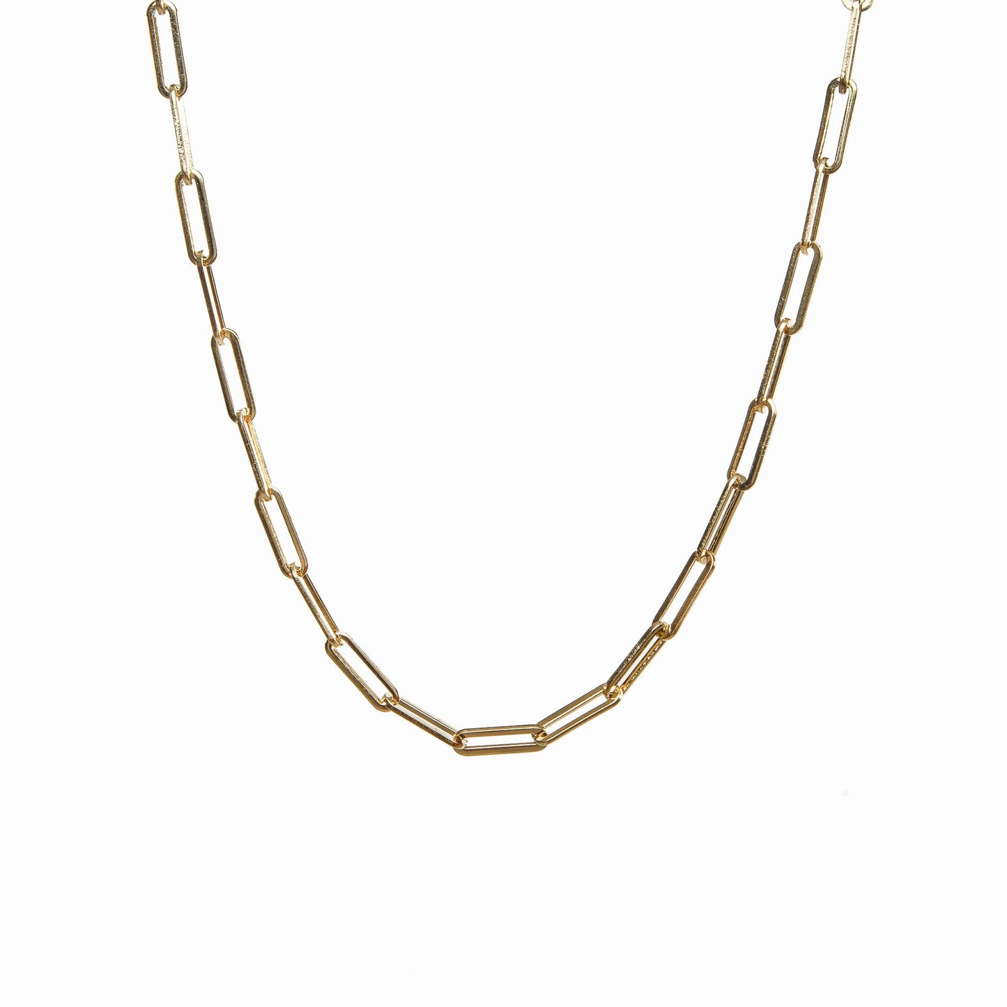 Clip Chain Halskette Gold – Vorderansicht