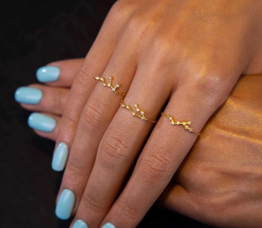 Constellation Zodiac Ring in elegant gift box