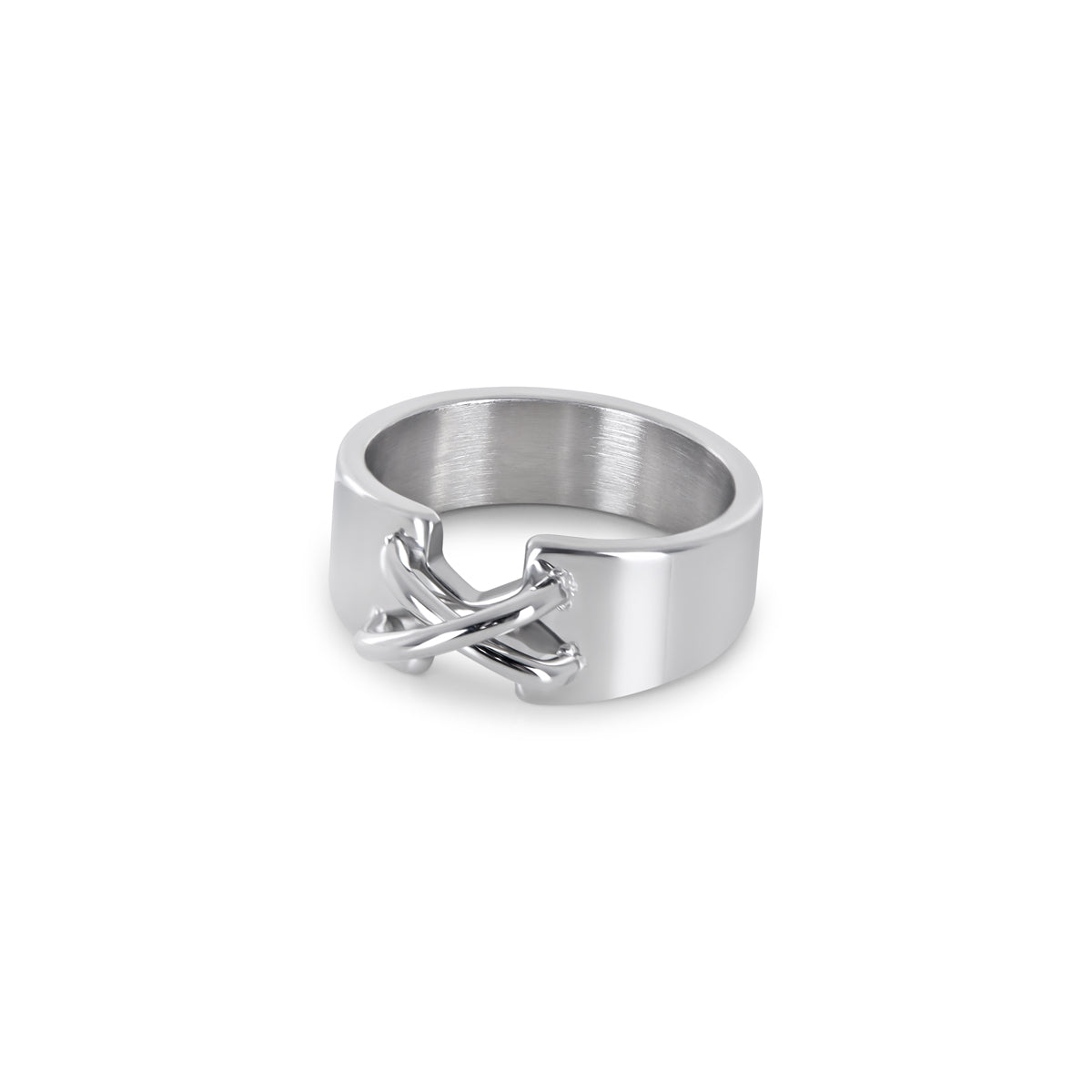 Corset Ring Silber – Vorderansicht