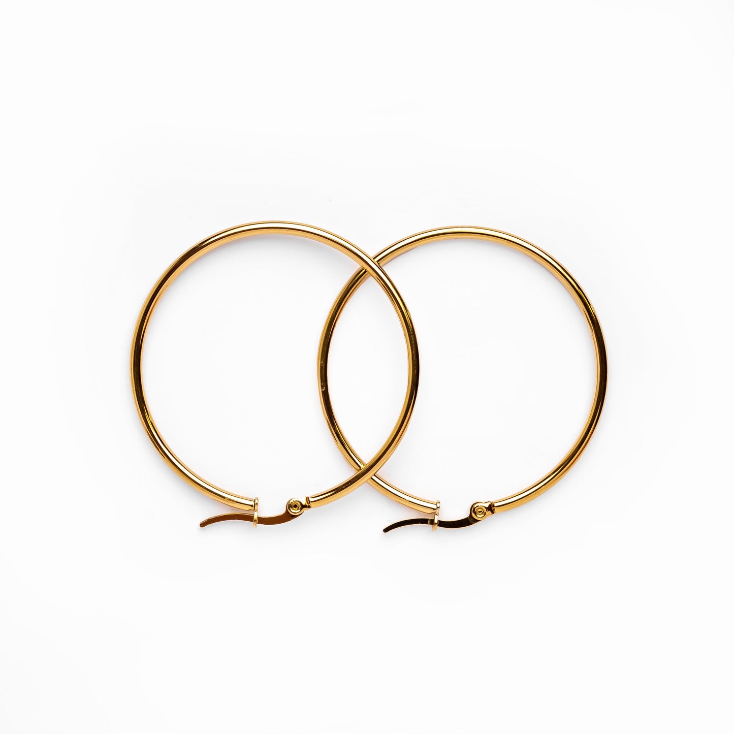 Creolen Gold 40 mm – Vorderansicht