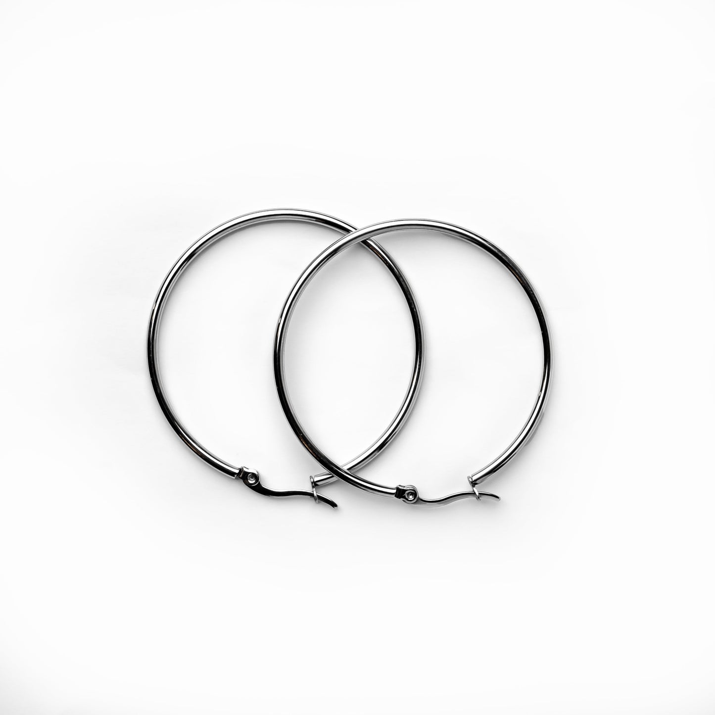 Creolen Silber 40 mm – Vorderansicht