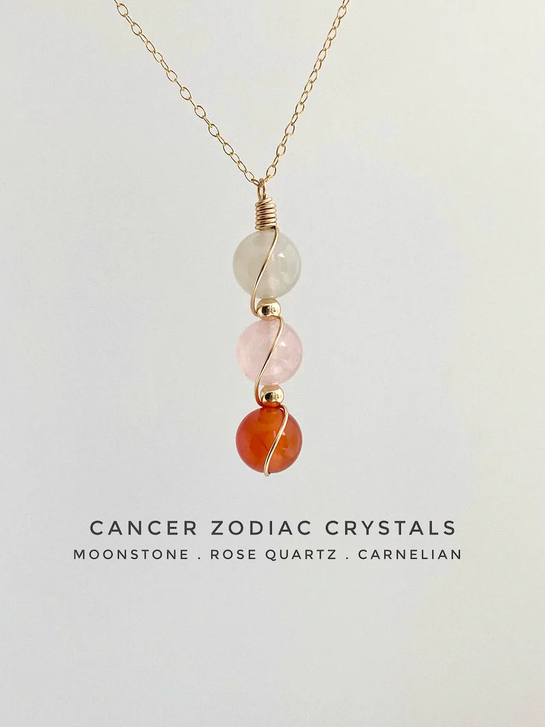 Zodiac Birthstone Sphere Necklace – Raw Gemstone Pendant