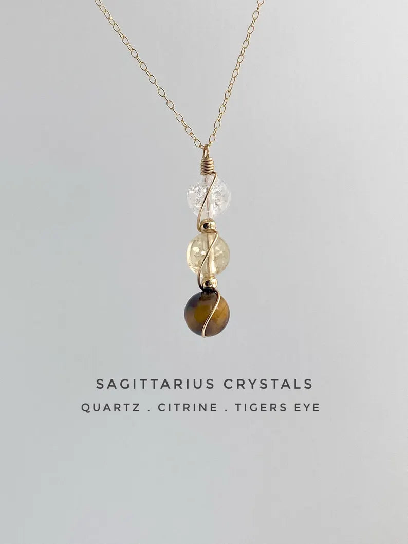 Zodiac Birthstone Sphere Necklace – Raw Gemstone Pendant