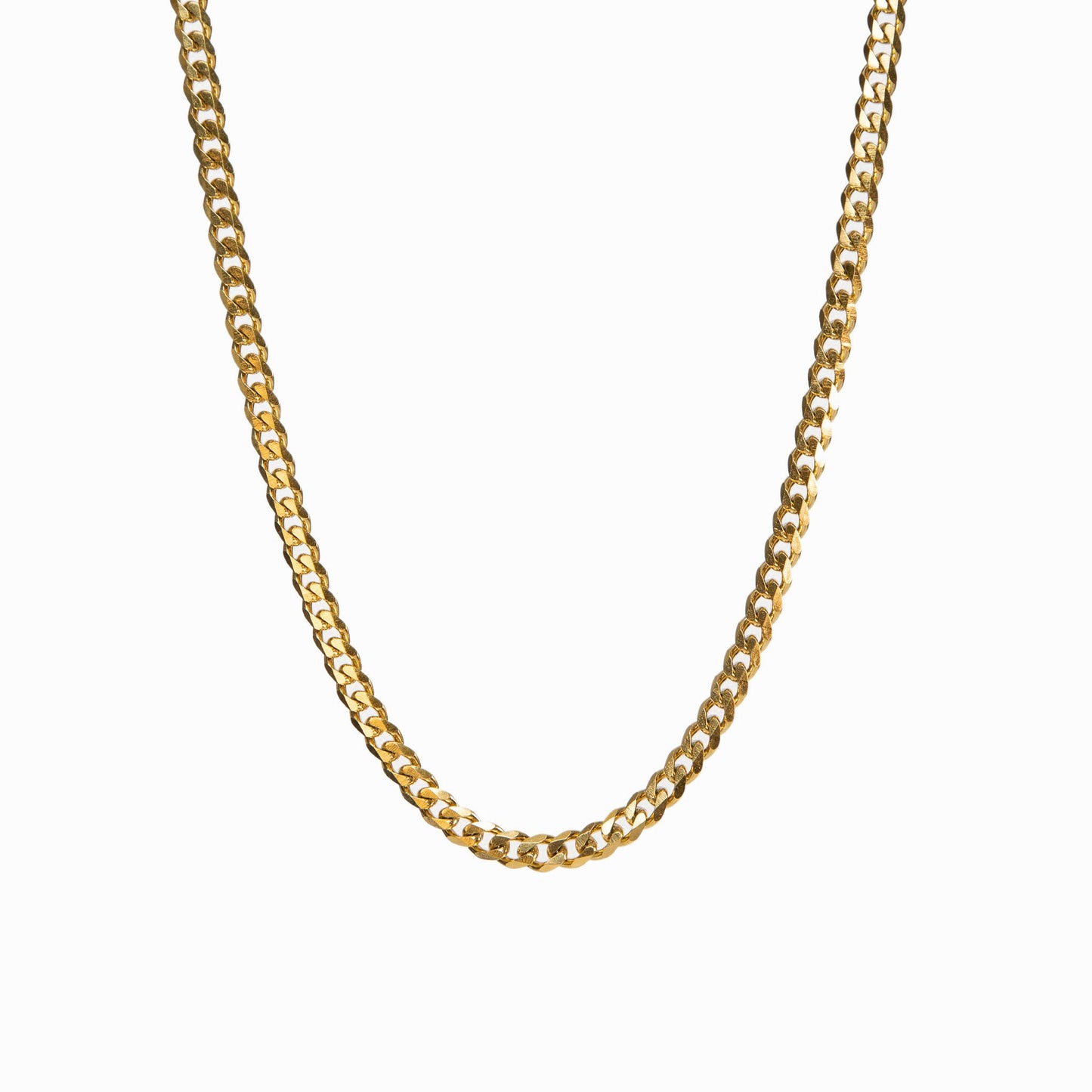 Cuban Link Chain Halskette Gold – Vorderansicht