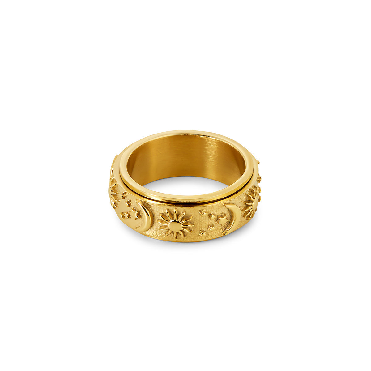 Eclipse Fidget Ring Gold – Vorderansicht