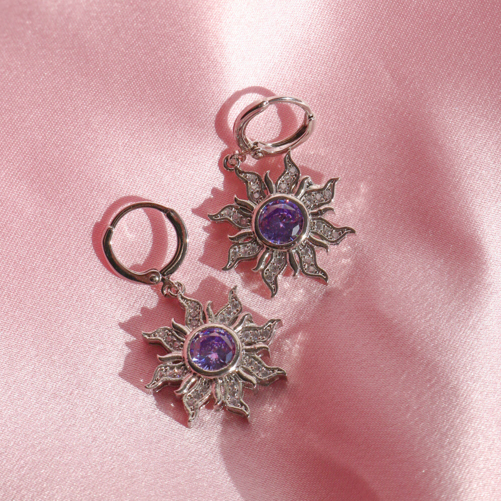 Purple Zirconia Earrings – Fairytale Inspired Design