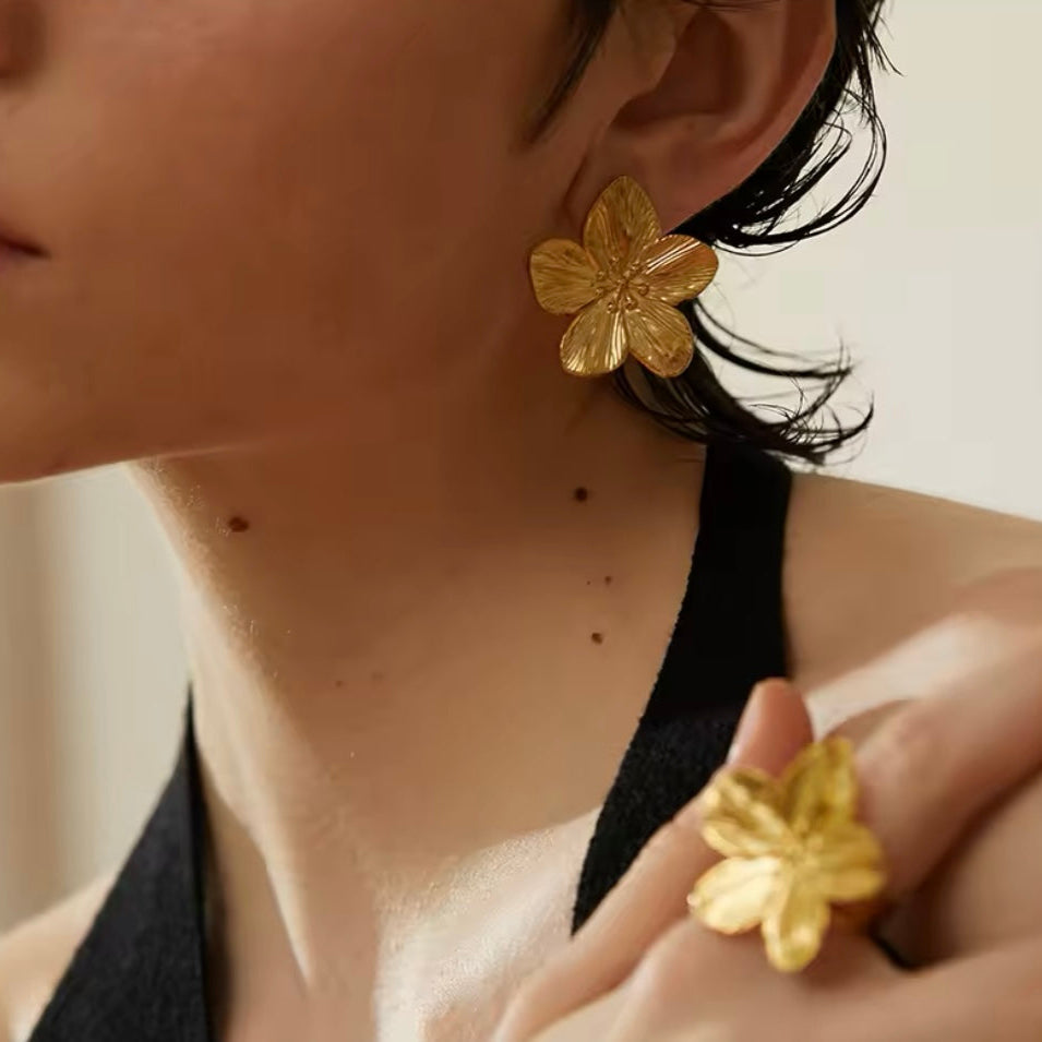 Flower Love earrings presented in elegant gift packaging