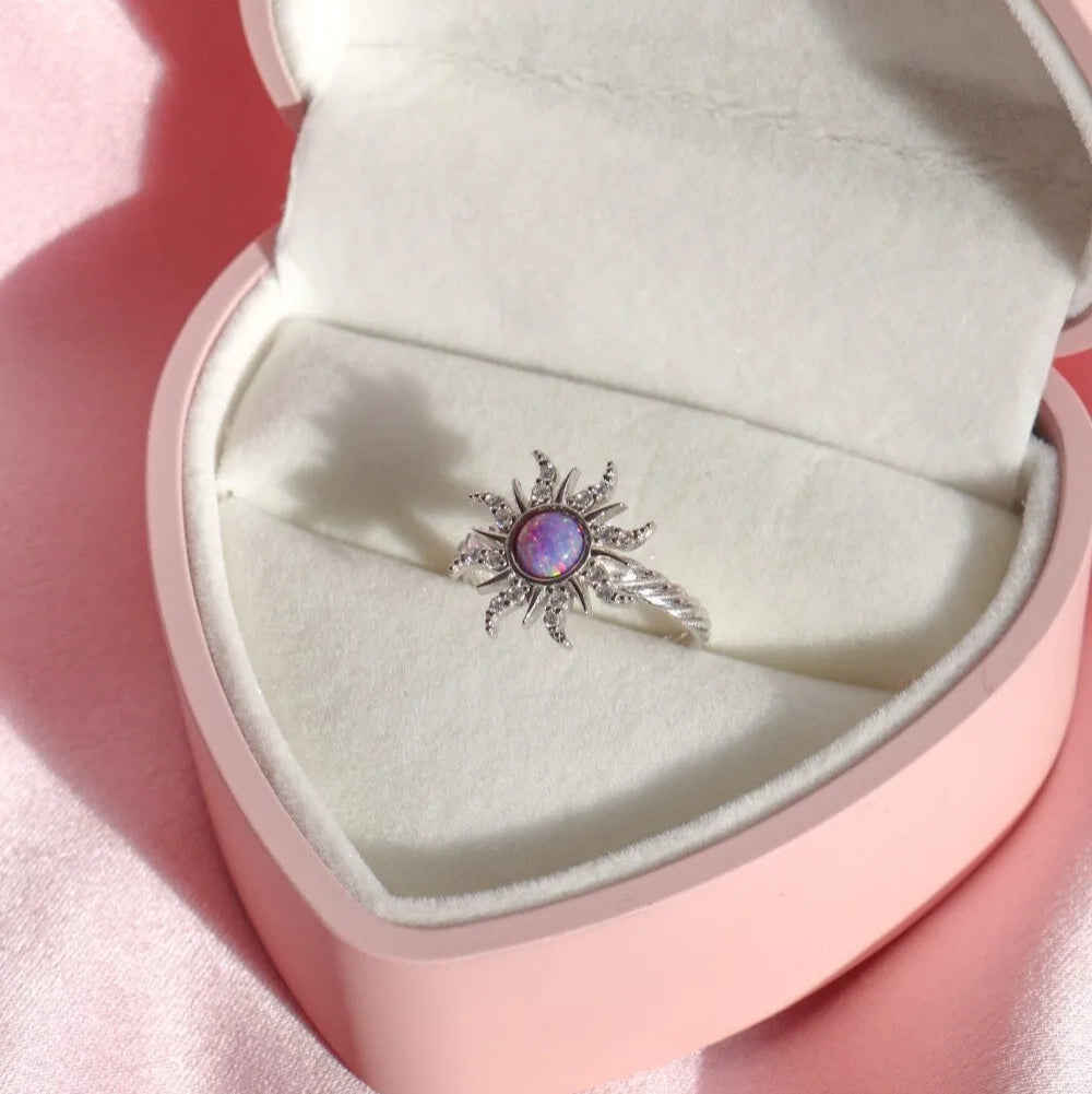 Elegant Gift – Opal Ring in 925 Silver Inspired by Rapunzel