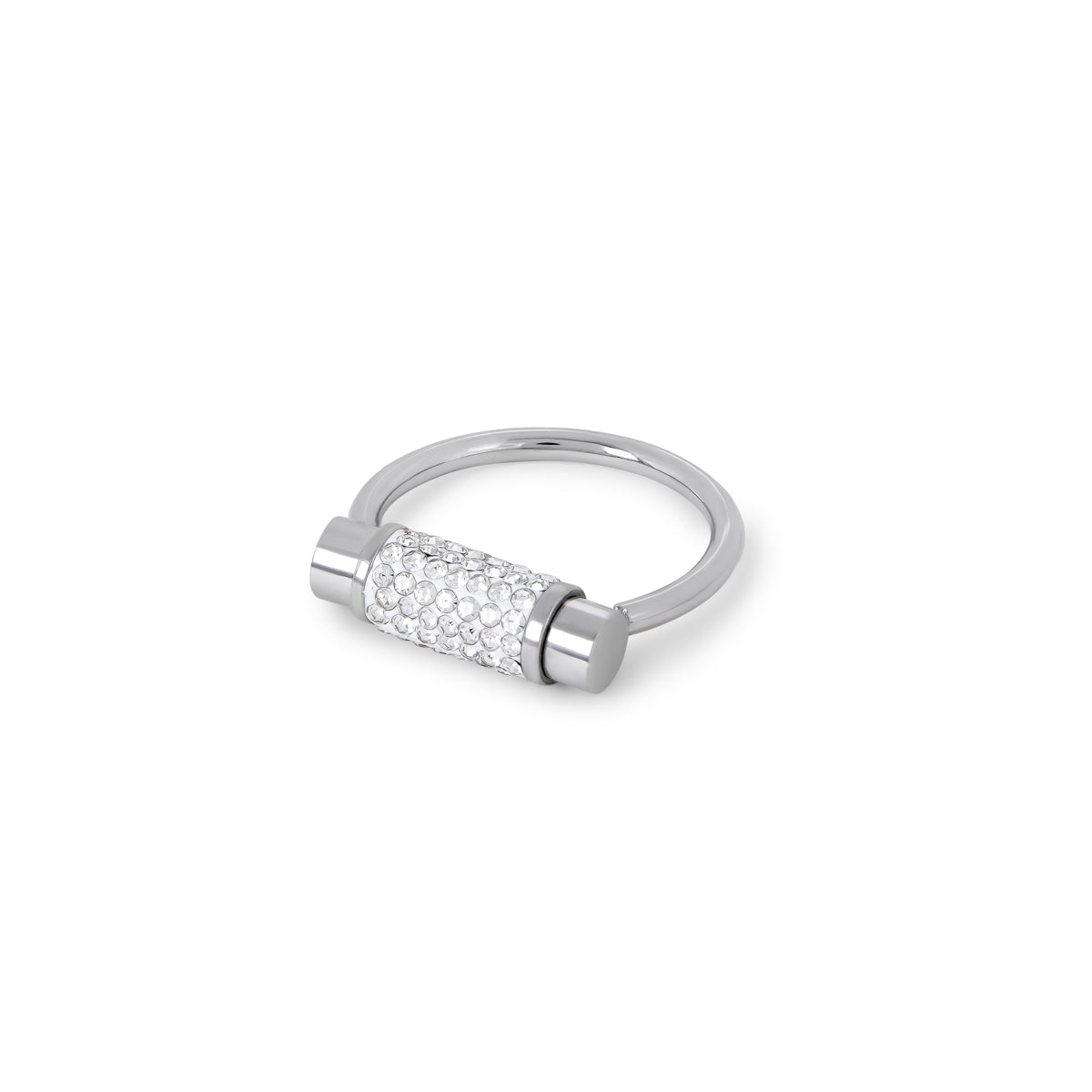 Glitz Fidget Ring Silber – Vorderansicht