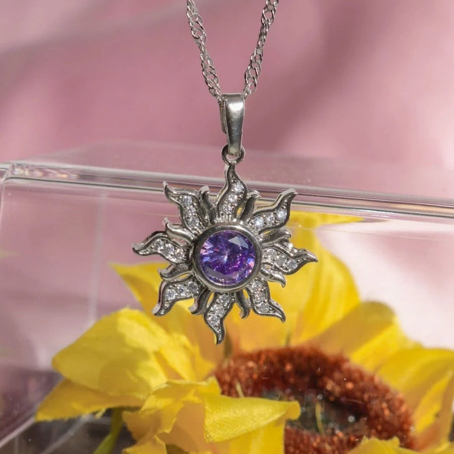 Handmade Purple Zirconia Necklace – Fairytale Inspired Jewelry