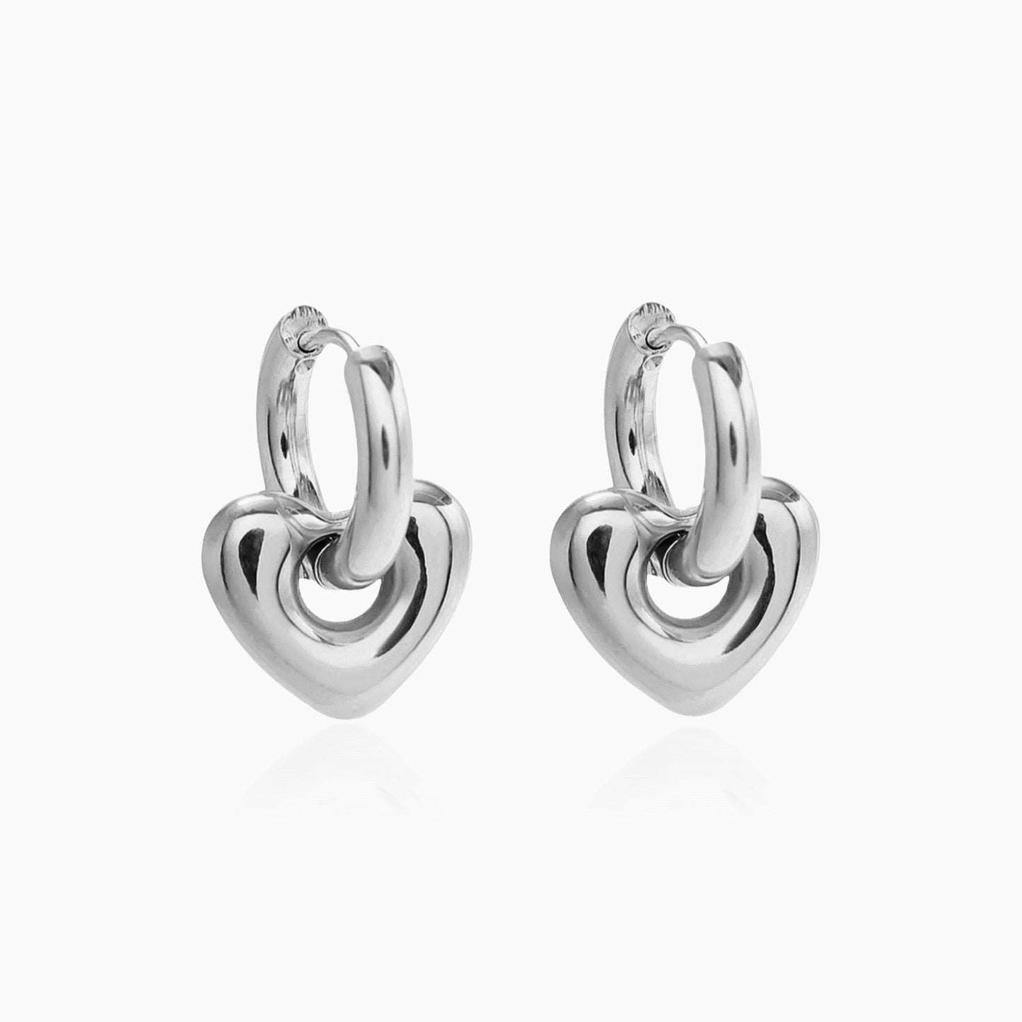 Heart earrings in elegant gift box