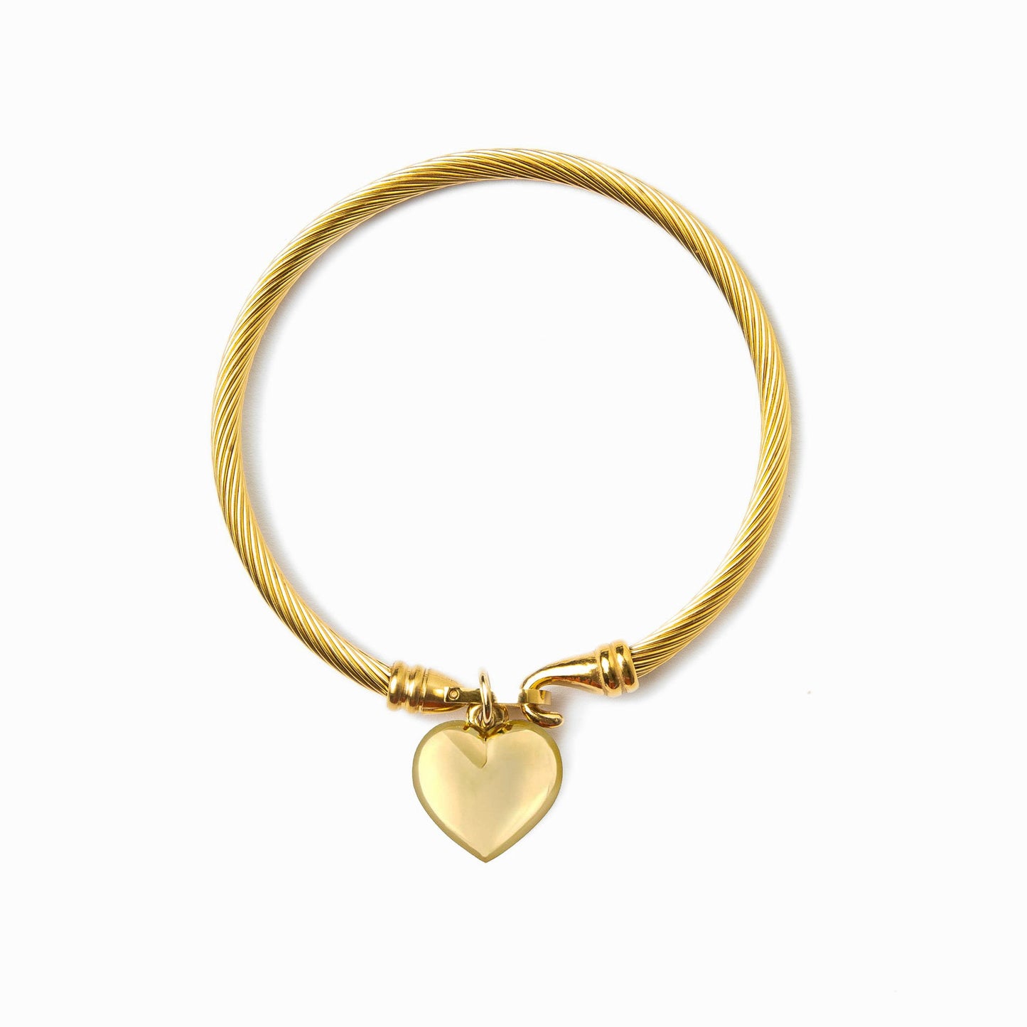 Herzanhänger Armband Gold – Vorderansicht