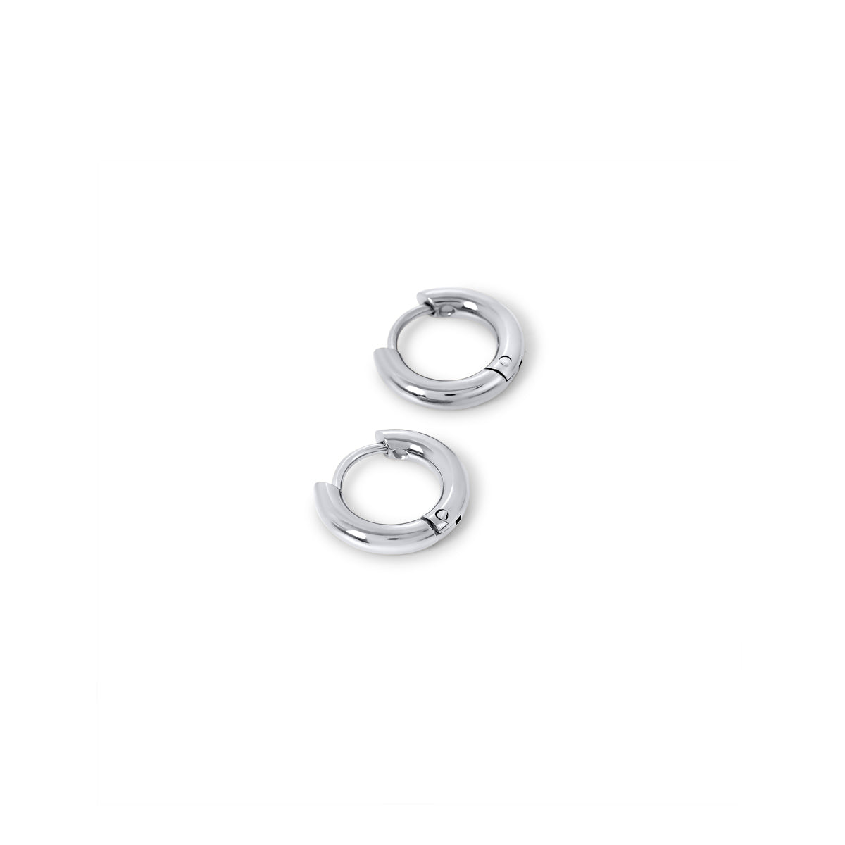 Huggie Creolen Silber 8 mm – Vorderansicht