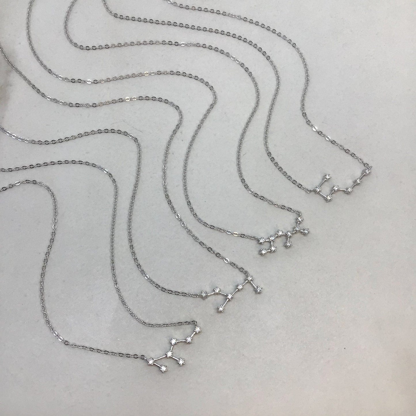 Zodiac Constellation Halskette – 925er Sterlingsilber