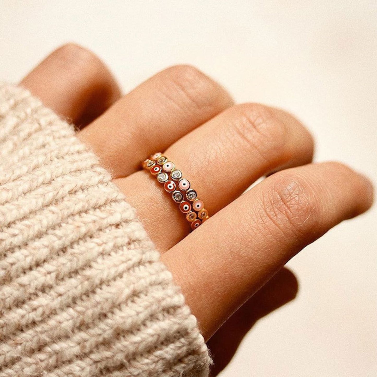 Evil Eye Adjustable Ring