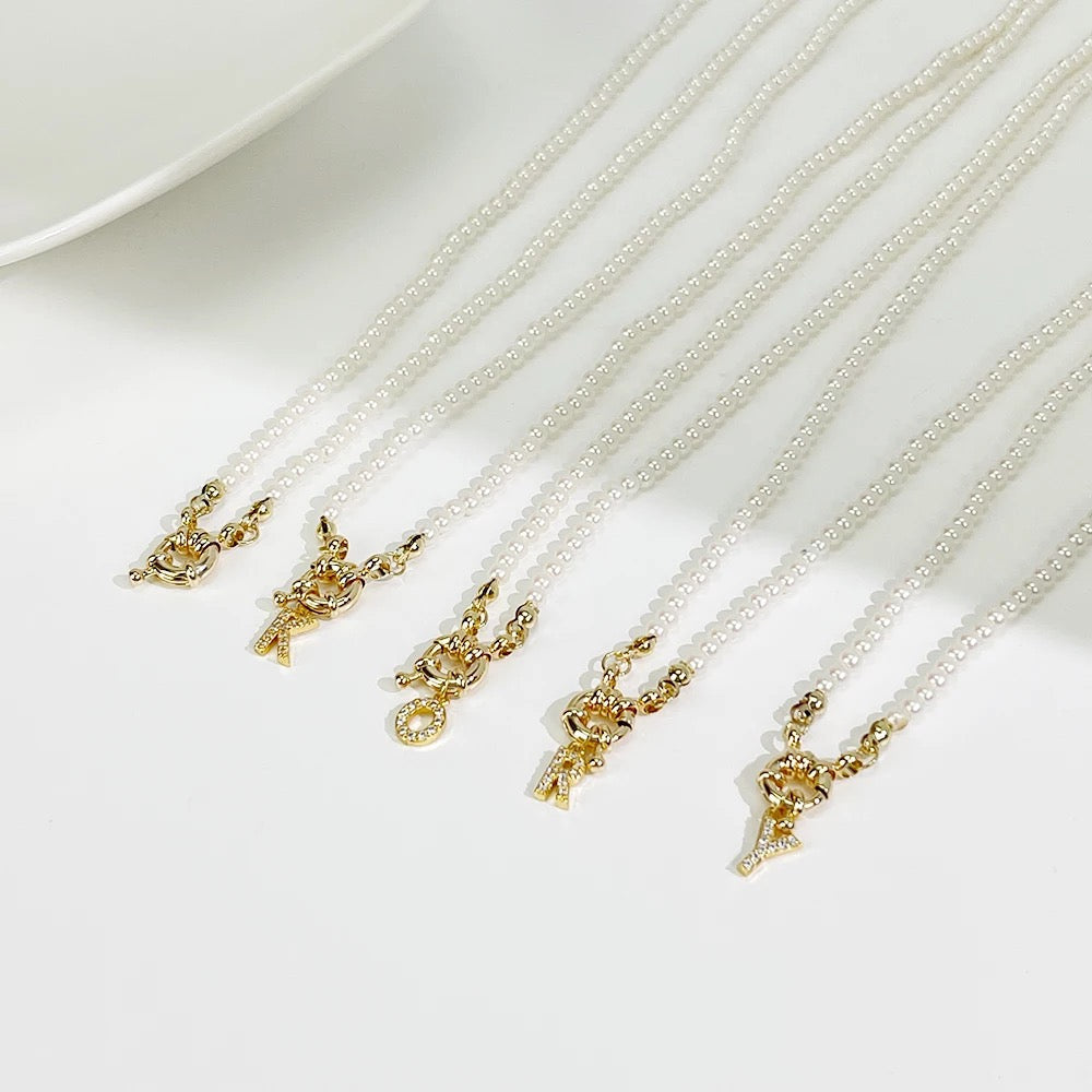 Pearl Initial (Gold & Silver)