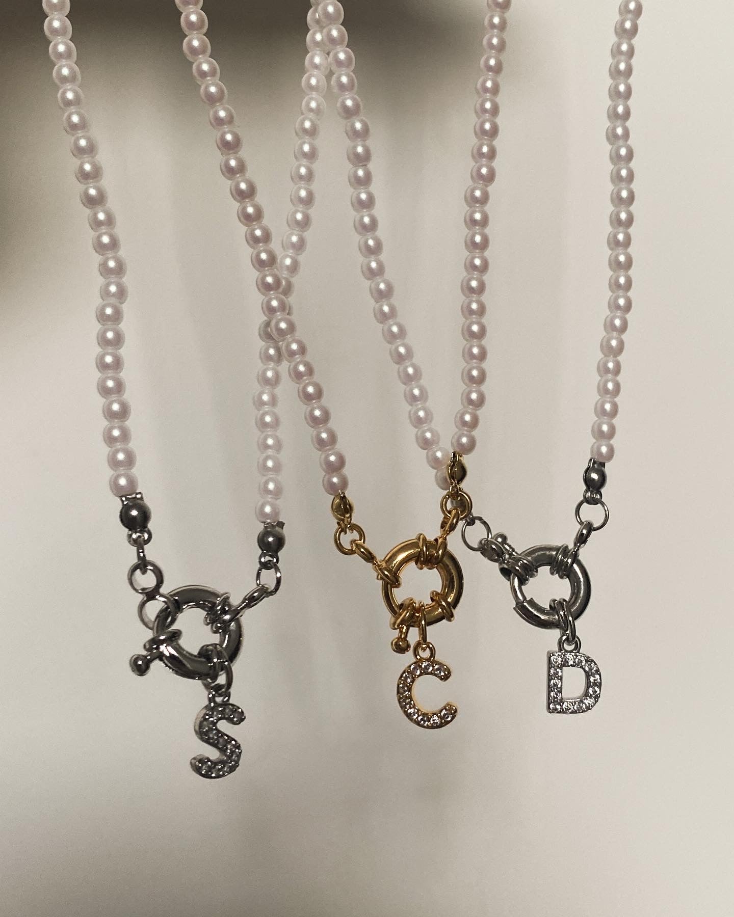 Pearl Initial (Gold & Silver)