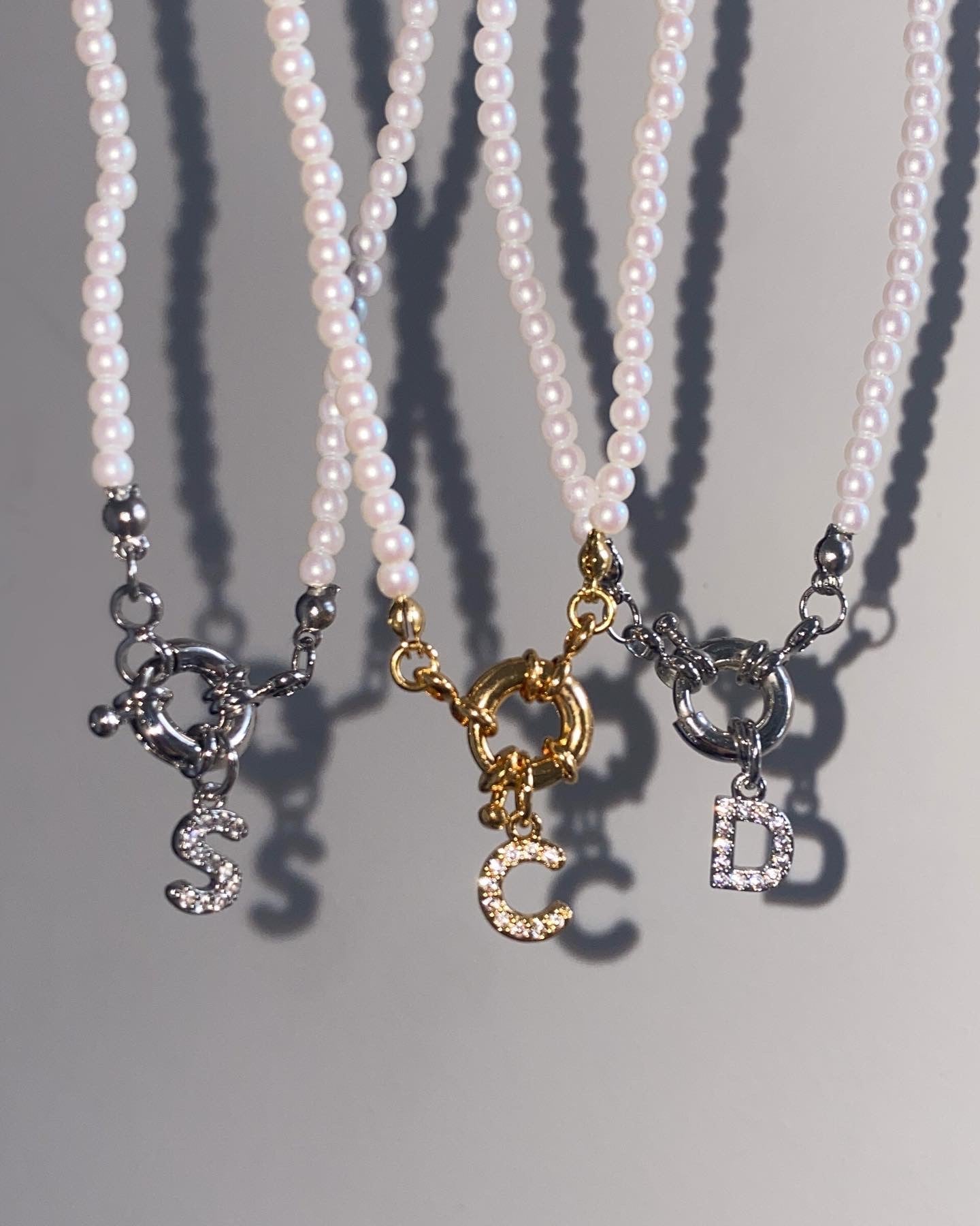 Pearl Initial (Gold & Silver)