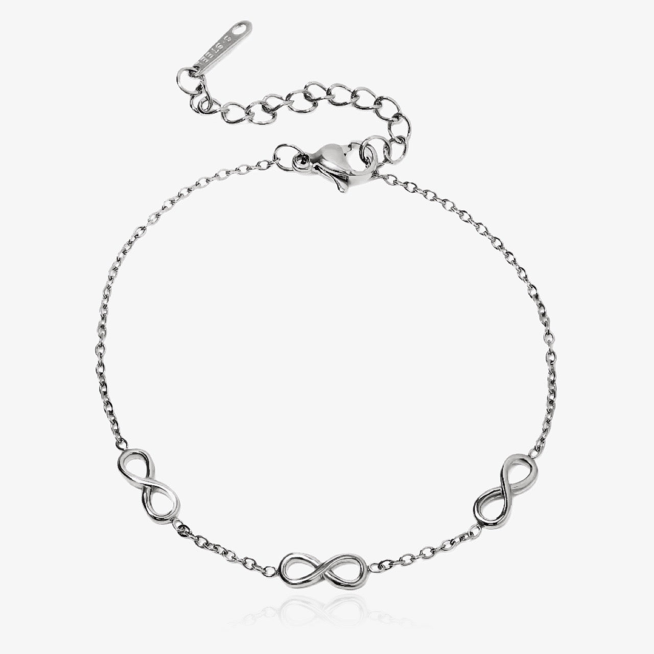 Infinity bracelet styled on wrist – elegant look