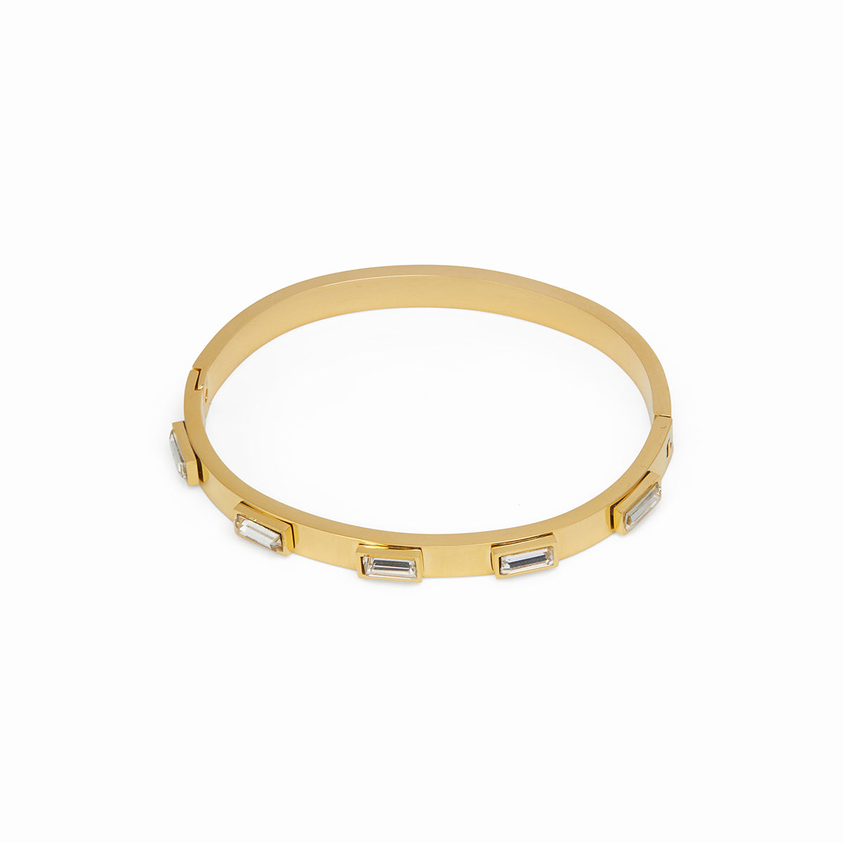 Kubischer Stein Armband Gold – Vorderansicht