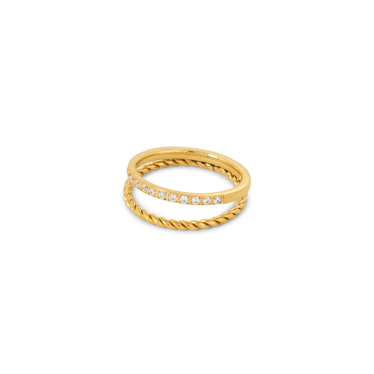 Larissa Layered Ring Gold – Vorderansicht