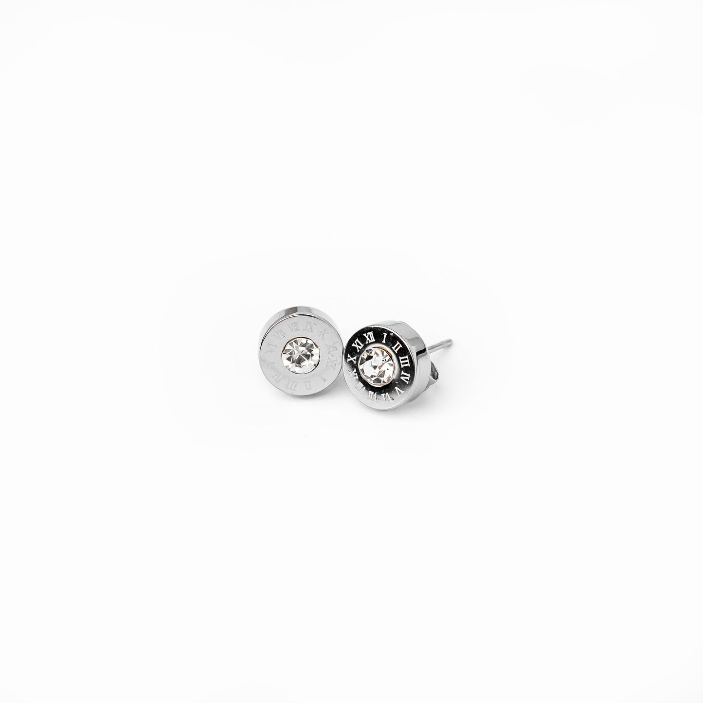 Latin Stone Ohrstecker Silber – Vorderansicht