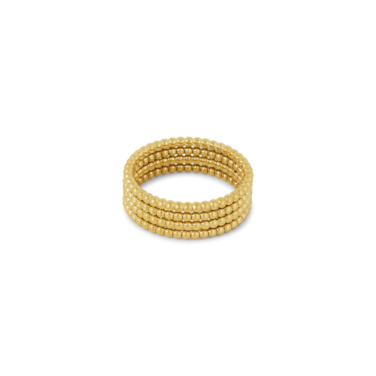 Layered Beads Fidget Ring Gold – Vorderansicht
