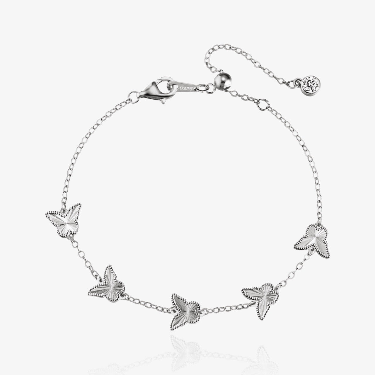 Silver butterfly bracelet – elegant waterproof accessory – Loveness