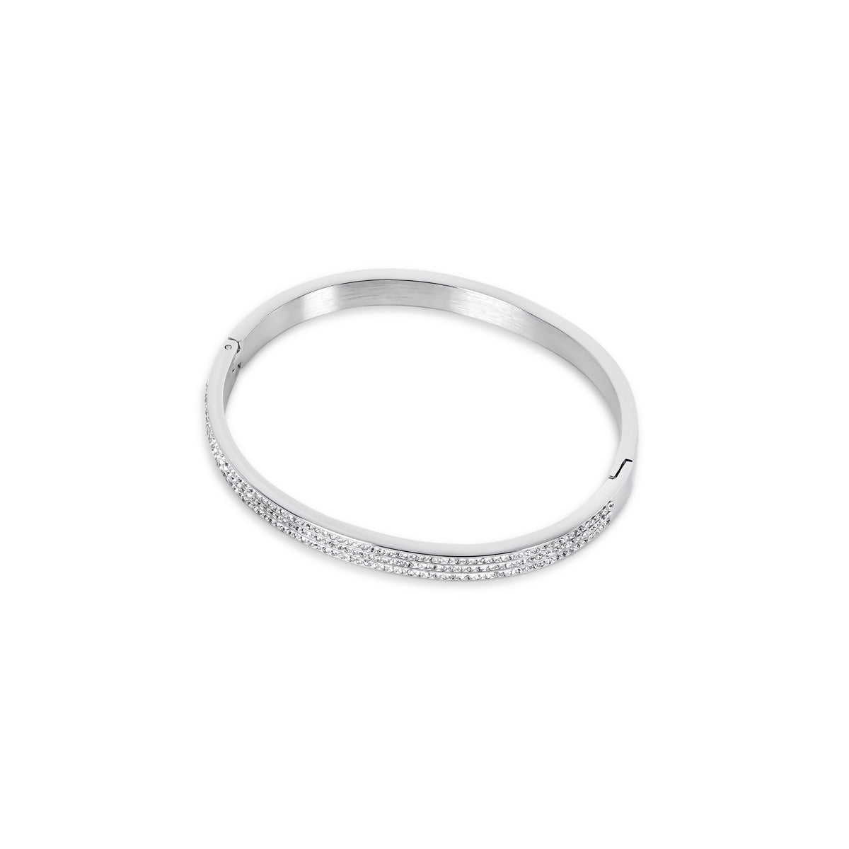 uxe Stein Armreif Silber – Vorderansicht