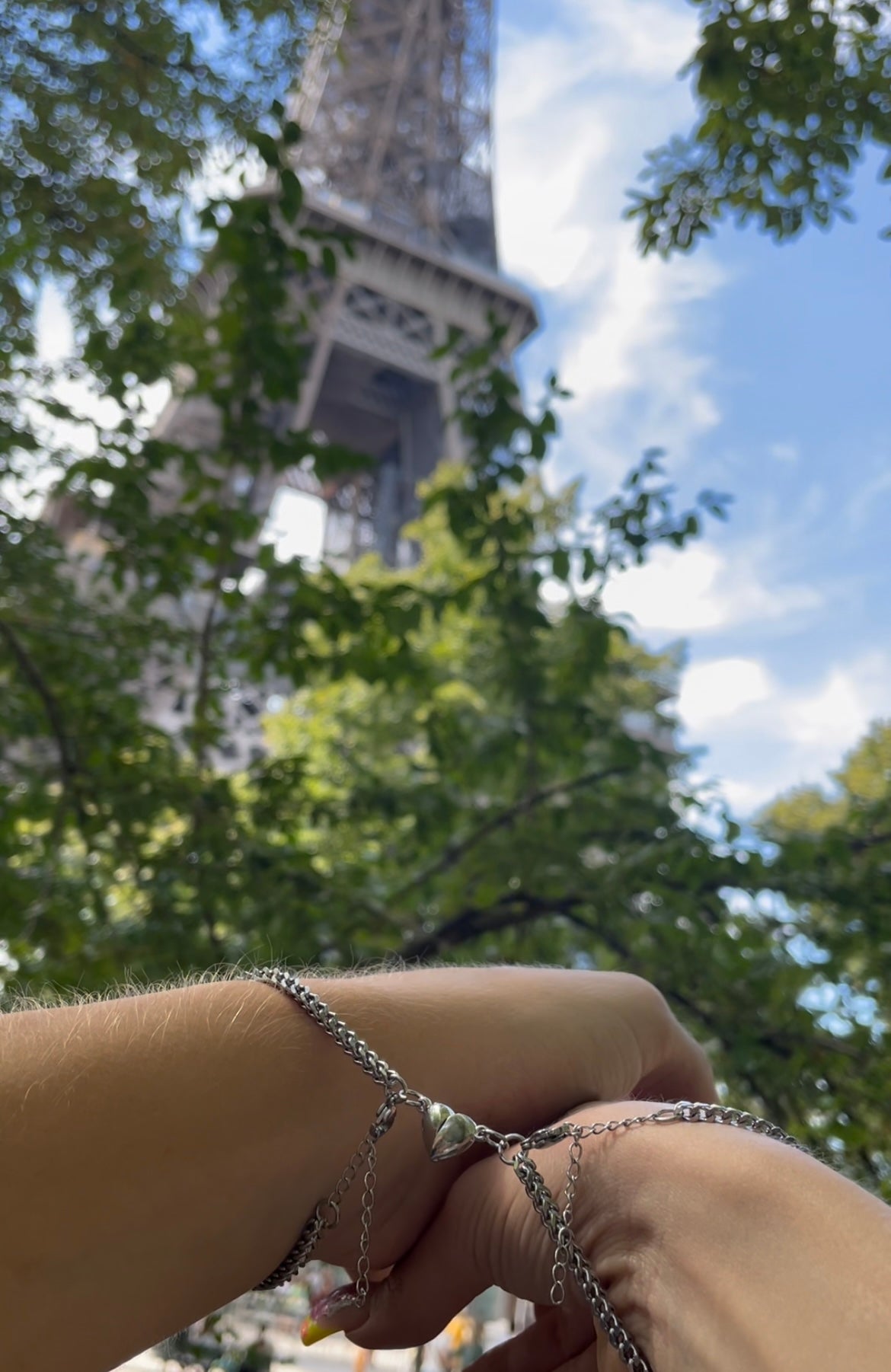 Magnetic bracelets worn at the beach