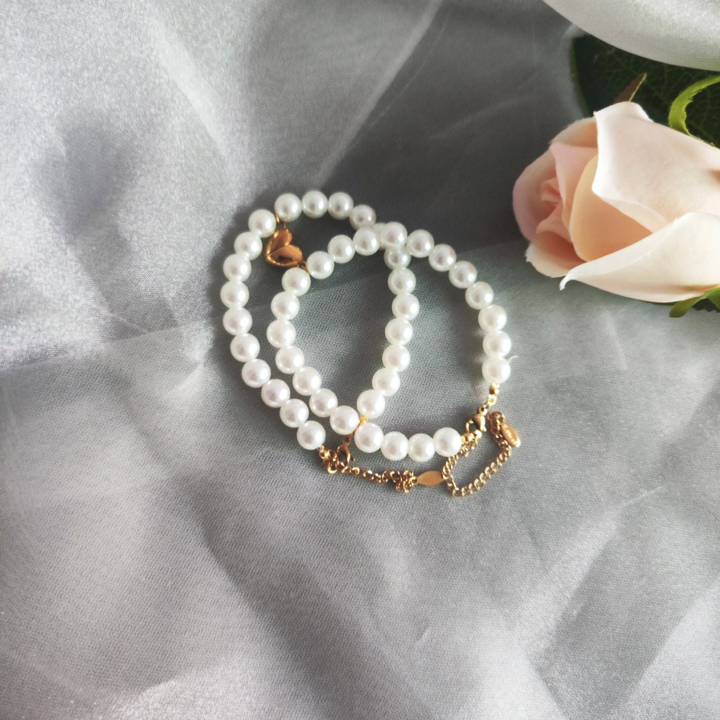 Magnetic bracelets inside open gift box
