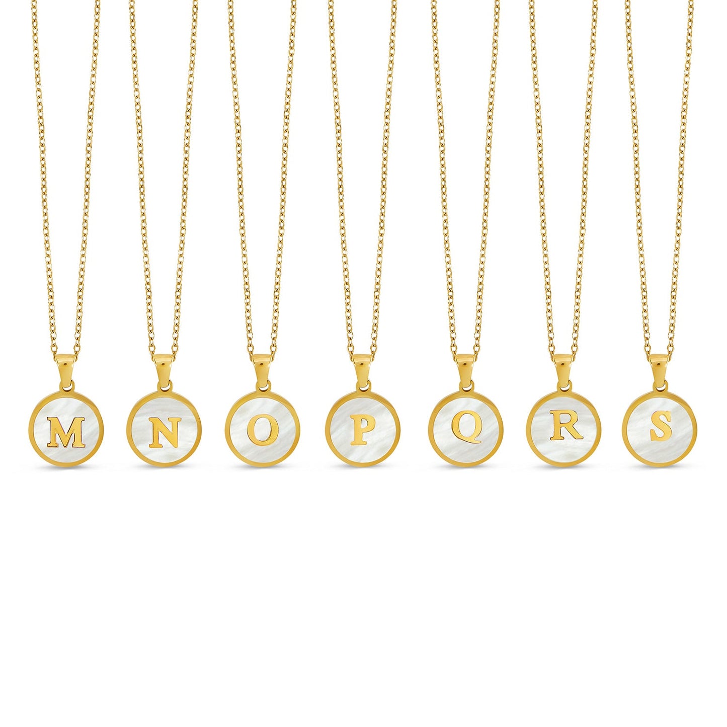 Marble Initial Halskette Gold in Geschenkbox