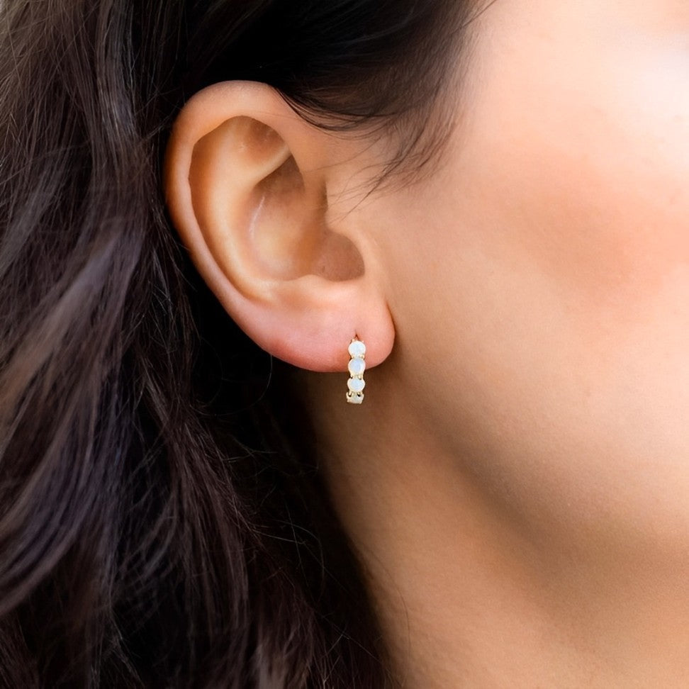 Opal earrings in elegant Loveness gift packaging