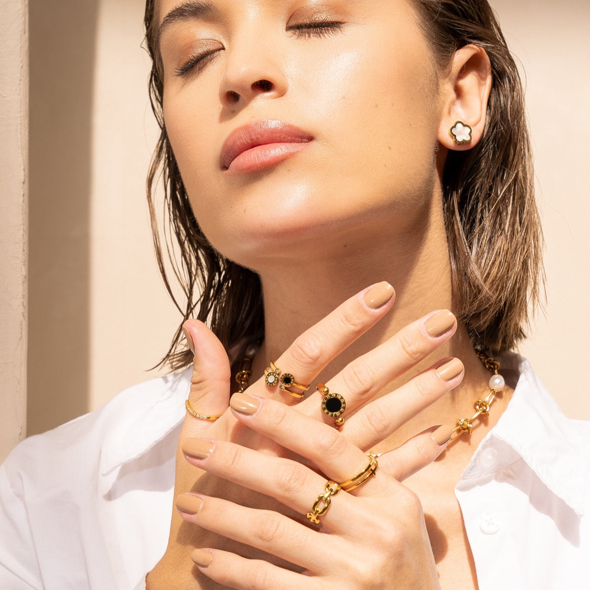 Detailaufnahme des Palermo Rings Gold