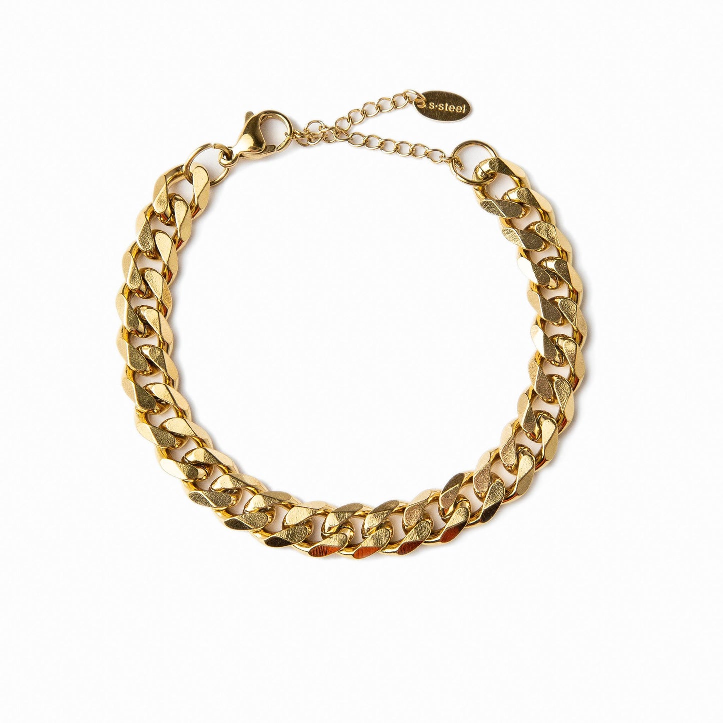Panzerkette Armband Gold – Vorderansicht