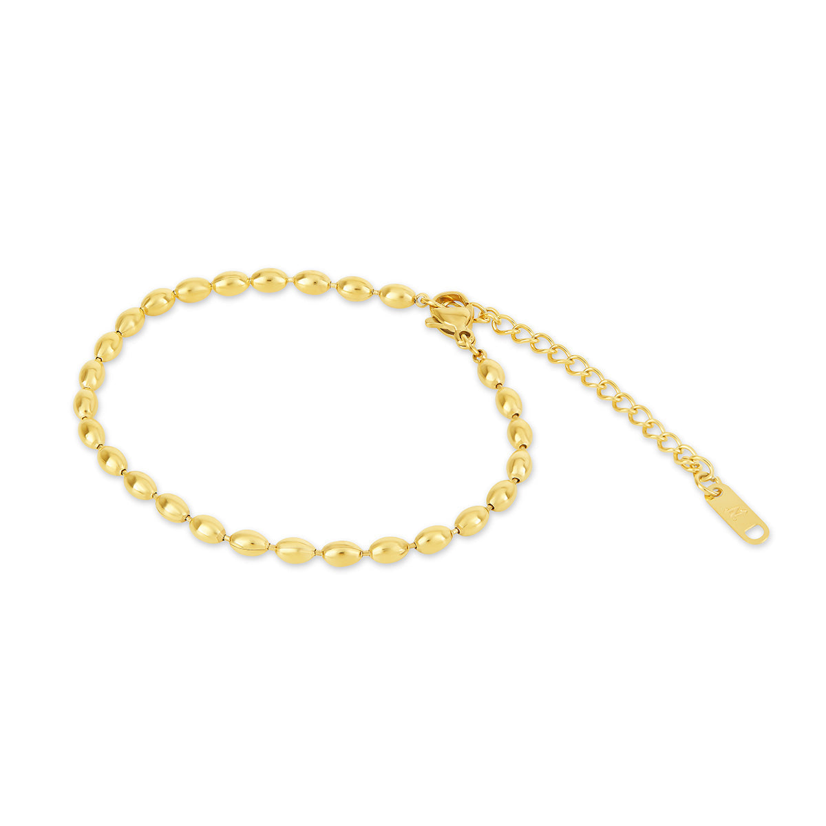 Perlenkette Armband Gold – Vorderansicht