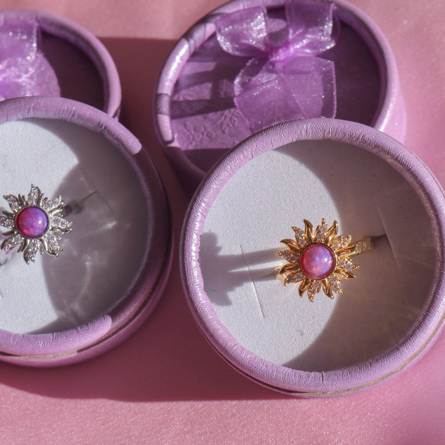 Princess sun ring presented in gift box